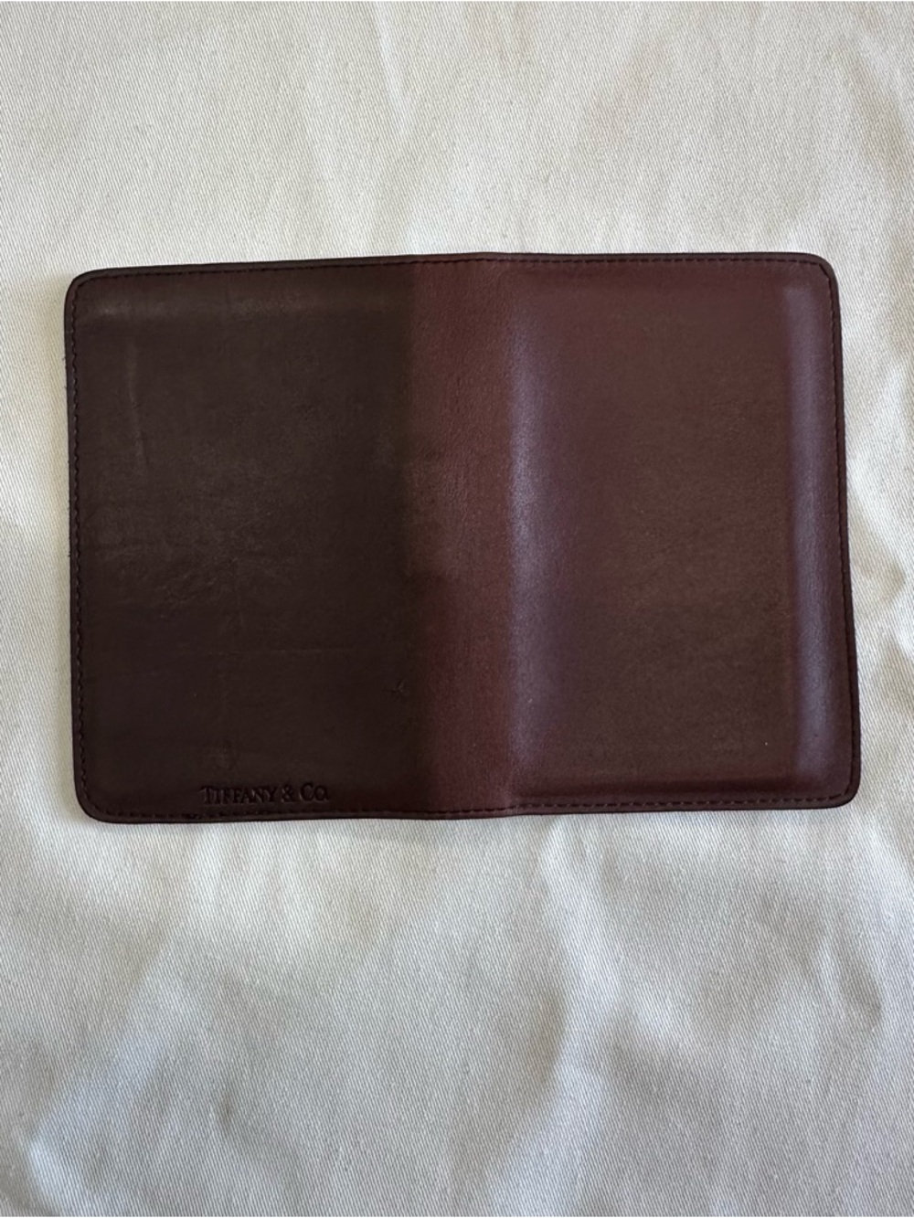 Burgundy Leather Passport Wallet - Picture 4 of 5